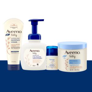 [Aptaclub I Aveeno baby] 우리 아기 극건조 피부 토탈케어 세트(Set.1)(수딩크림+페이셜크림+샴푸+나잇밤)