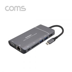 zPJC2 Coms USB 3.1 (Type C) 컨버터 7 in 1 컨버터 영상컨버터 변환젠더 변환케이블 듀얼컨버터