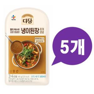 CJ 다담 냉이된장찌개양념 140g x5개 냉이된장찌개 양념장