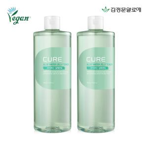 (15%추가) 김정문알로에 큐어 워터 젤리 토너 500ml 2개