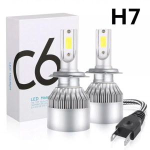 H7, LED 차량용 6000K, 컬러 C6, 36W 헤드라이트, H4, 7600LM, H11, 9006, 하이/로 전구, 9005,