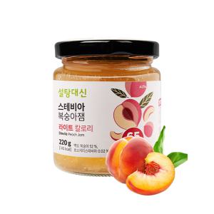 설탕대신 스테비아 복숭아잼 220g, 백도 복숭아 52%