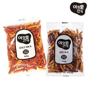 [하프클럽/베스트펫]아침애 수제간식 오리고기버거 연어버거 100g