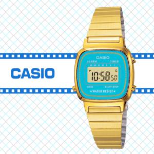 CASIO/LA-670WGA-2D/메탈밴드/여성시계/스톱워치/캐주얼/정장시계/카시오/LA670