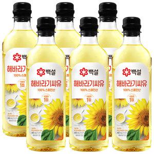 백설 해바라기씨유 900ml x 6개