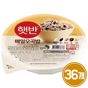 CJ 제일제당 햇반 매일오곡밥 210g x 36개