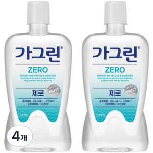 가그린 제로 구강청결제 1200ml 4개