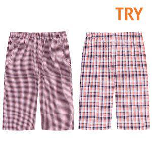 [365buy]TRY 여성 써커나염 5부파자마 잠옷반바지 홈웨어(택1)