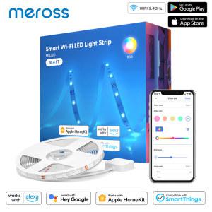 Meross 스마트 LED 스트립 조명 RGB 테이프 와이파이 램프 화면 TV 백라이트 홈키트로 작동 알렉사 구글