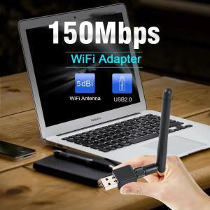 PC용 미니 무선 네트워크 카드, 와이파이 안테나 신호 리시버, USB, 150Mbps 어댑터, 2.4G, 802.11b, n, ac