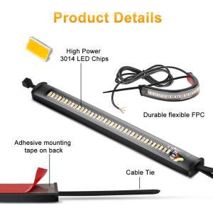 12V LED 오토바이 방향 지시등 및 DRL 앰버 화이트 모토 점멸 링 포크 스트립 램프, 깜박임 범용, 개