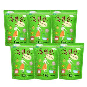 엄마의선택 구연산 세정제 지퍼백 1kg x6개