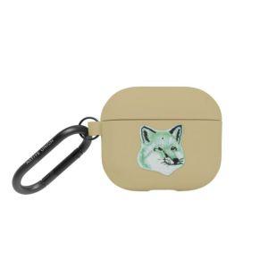 MONOCHROME FOX HEAD AIRPODS CASE (GEN3) BEIGE APCSE-MFX-BEIGE-V2