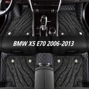 맞춤형 자동차 바닥 매트 BMW X5 E70 2006 2008 2010 2011 2012 2013 고급 액세서리 인테리어 대 발 카펫