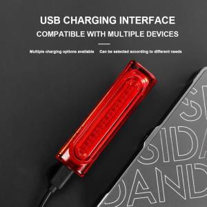 USB 충전식 LED 자전거 후미등, 멀티 조명 모드, 플래시 후미등, Mtb 자전거 시트포스트 액세서리