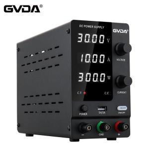 GVDA 조정 가능한 DC 전원 공급 장치, 실험실 벤치 안정화 로터리 인코더 포함, 30V 10A, 3A