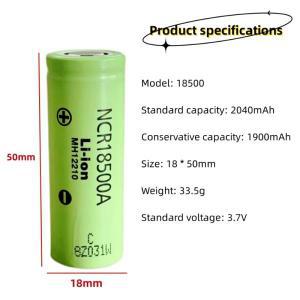 파나소닉 장난감 토치 손전등용 리튬 이온 배터리 NCR18500A 3.6V 2040mah