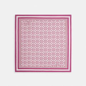 코치 시그니처 프린트 실크 스퀘어 스카프 C8362 NII Signature Print Silk Square Scarf