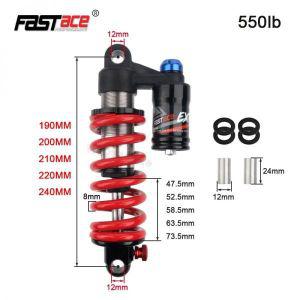 자전거 리어샥 뒷좌석 샥 Fastace BDA53RC MTB 내리막 완충기 블랙 레드 190 200 210 220 240mm 550lbs 산