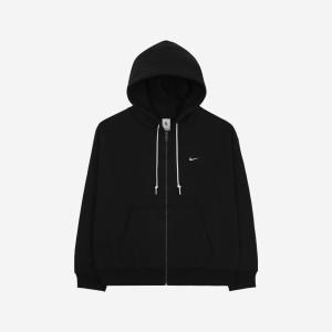 나이키 NRG 솔로 스우시 풀 집업 후드 블랙 - 아시아 Nike Solo Swoosh Full Zip Hoodie Black Asia 런닝