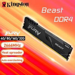 Kingston FURY Beast 메모리 DDR4 4GB 8GB 16G 32G 2666MHz PC RAM 메모리 모듈 컴퓨터, 인텔 데스크탑 1.2