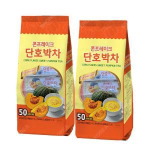 지노 콘프레이크 단호박차 50T X 2개 일회용 콘플레이크