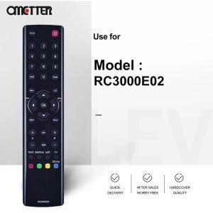 범용 스마트 TV 리모컨 교체 RC3000E02 LED LCD 텔레비전 블랙 tcl용 모든 기능