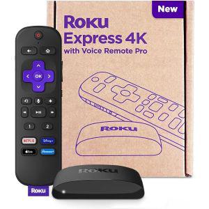 로쿠 Roku 익스프레스 4K 스트리밍 미디어 플레이어 리모컨 포함