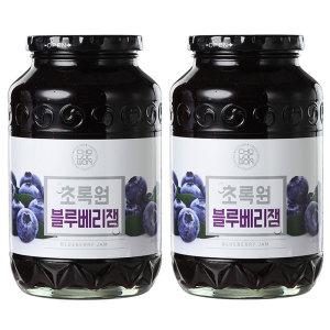 다무까 초록원 블루베리잼 1kg 2병 세트 블루베리청 과일청 과일잼