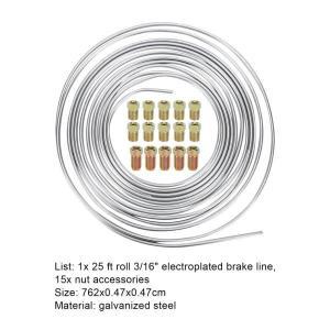 자동차용 브레이크 라인 튜브 키트 유연한 아연 도금 강철 코일 높은 파열 강도 범용 25 Ft 316