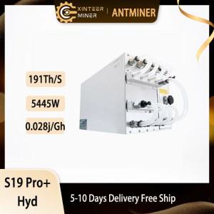 새로운 Bitmain Antminer S19 Pro HYD 184T/191T/198T 수냉 Asic 암호화 비트코인 채굴 기계 BCH BTC 채굴기