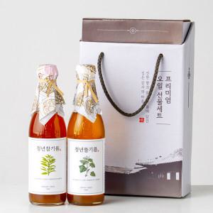 [전라도 청년] 저온압착 100% 청년 참기름350ml+들기름350ml 선물세트