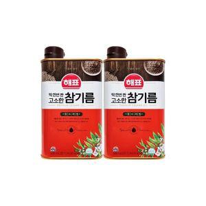 사조해표 딱한번 짠 고소한 참기름 500ml X 2개