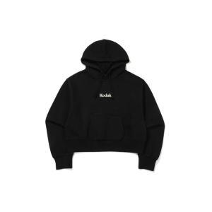 코닥어패럴 레인보우 세미크롭핏 후드티셔츠 우먼 BLACK K4322LHDA1BLK (F/W)