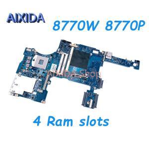 AIXIDA 688746-601 메인 보드, HP Elitebook 8770W 8770P 노트북 마더보드, 4 램 슬롯 DDR3 GPU 슬롯, 6887