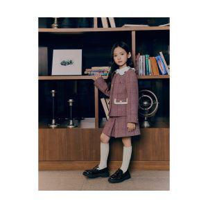 BEANPOLE KIDS 핑크 여아 울 헤링본 크롭 재킷 BI2811G01X