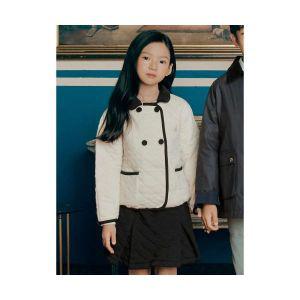 BEANPOLE KIDS 여아 면 칼라 포인트 퀼팅 재킷 아이보리 BI3739G020