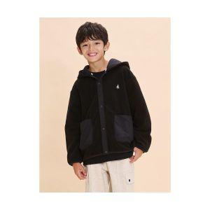 BEANPOLE KIDS 플리스 져지 배색 재킷 블랙 BI4941U025