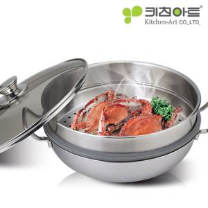 키친아트 일품 2단 통3중 찜기찜솥 28cm/인덕션가능