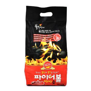 J0165/ 파이어볼 야자숯 번개탄 2kg 바베큐숯 구이용 캠핑숯