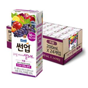 매일유업 썬업 과일야채샐러드 퍼플, 200ml, 24개