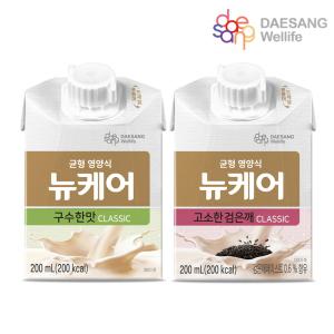 뉴케어 구수한맛 30팩 + 고소한검은깨맛 30팩 / 200ml 균형 영양식 환자식 가장친숙한맛 흑임자맛