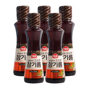 해표 고소한 참기름 110ml x5개 유통기한 24.11.1일까지