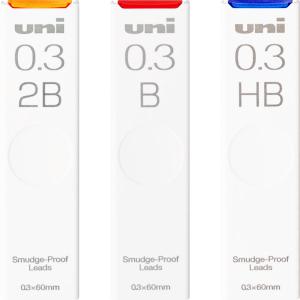 유니 샤프심 0.3mm UL-S-0.3 낱개 선명한 심 깔끔한 필기 가능 슬라이드 케이스