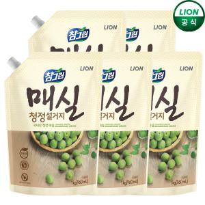 참그린 주방세제 매실 1kg 리필x5개/주방세제