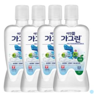 어린이 키즈 가그린 무알콜 가글 사과향 380ml 4개