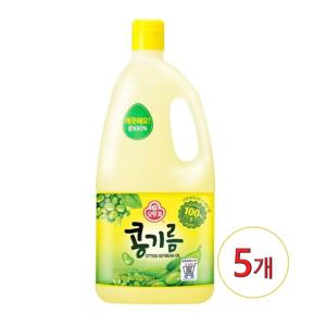 오뚜기 식용유 콩 기름 오일 1.8L x 5개