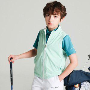 [기타][재고소량]Kids / Junior golf 스포츠 기능성 스판 양면 베스트 (민트/아이보리)