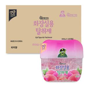 산도깨비 화장실용 탈취제 피치향 300g x 20개 실내 화장실 욕실 냄새 탈취 방향제