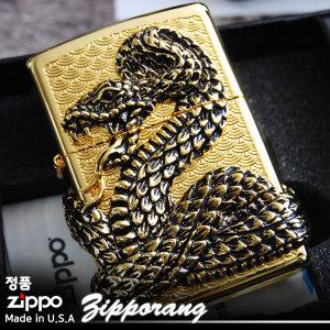 zippo,SNAKE COIL-GD,정품지포라이터,레귤러,각인,선물포장